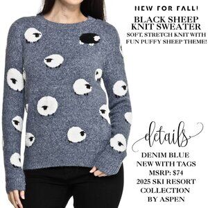 NEW For Fall Fluffy Counting Sheep Counting Sheep Sweater S M or L NWT Farmcore
